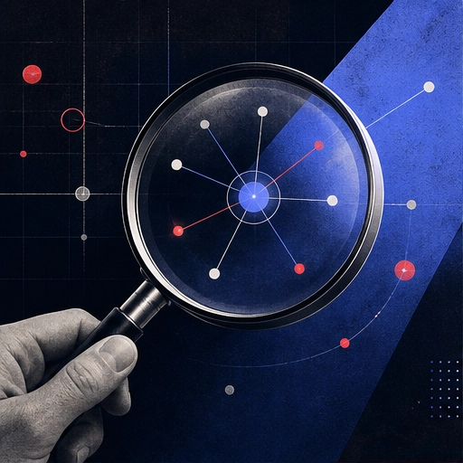 Illustration d’une loupe examinant plusieurs signaux reliés entre eux.